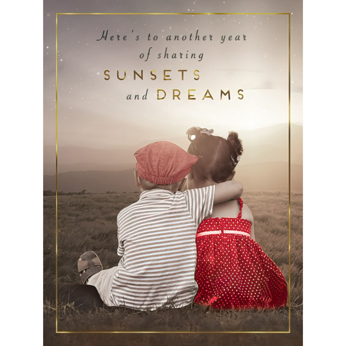 Anniversary Card: Sunsets and Dreams