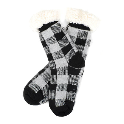 Buffalo Plaid Sherpa Socks