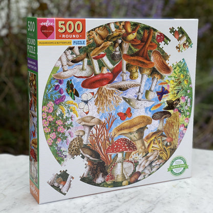 Mushrooms & Butterflies 500 Piece Puzzle