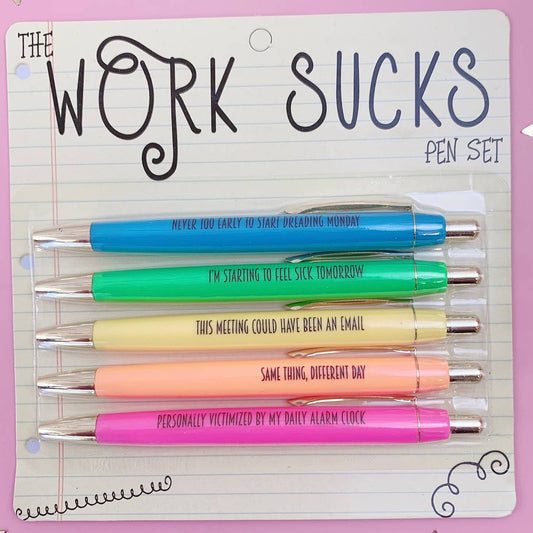 The Work Sucks Pen Set