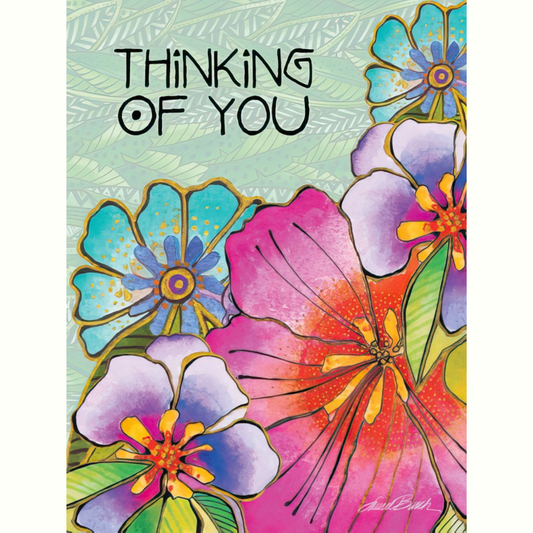 Thinking of You Card: Colorful Florals