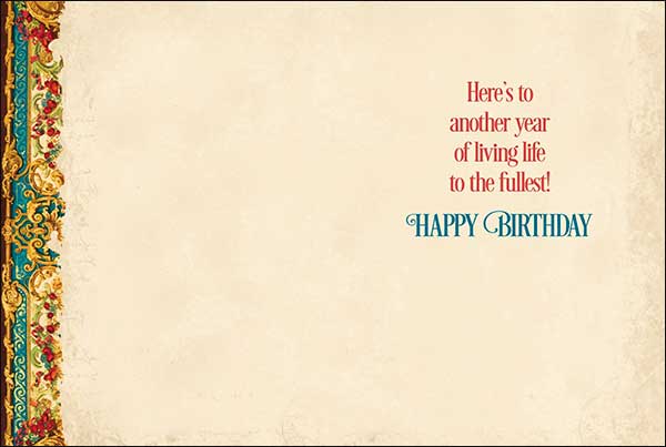 Birthday Card: Here's to another year of living life to the fullest!