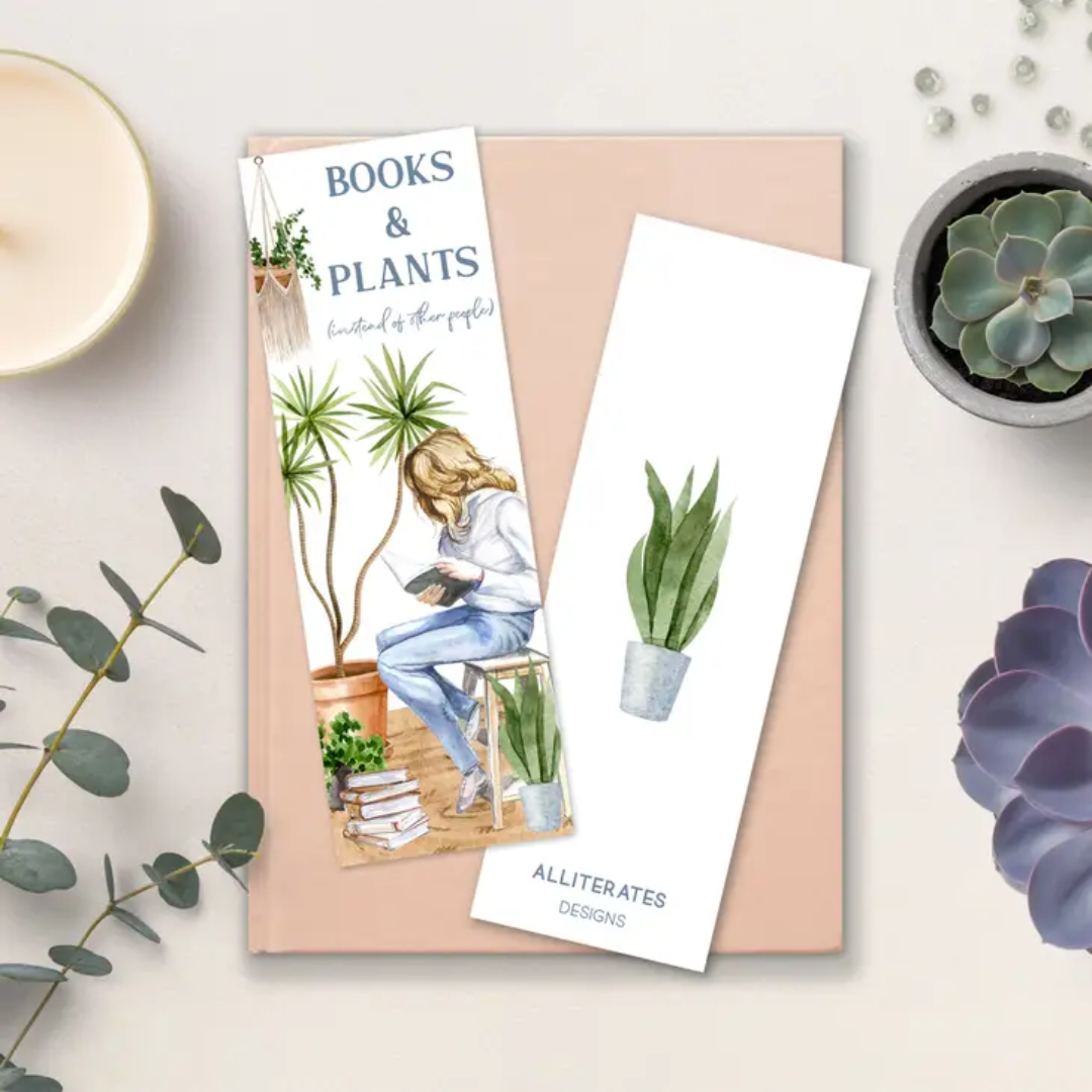 Books and Plants Bookmark