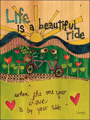 Anniversary Card: Life is a beautiful ride...Happy Anniversary