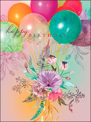 Birthday Card: Wishing you a bright and colorful, oh-so-joyful day!