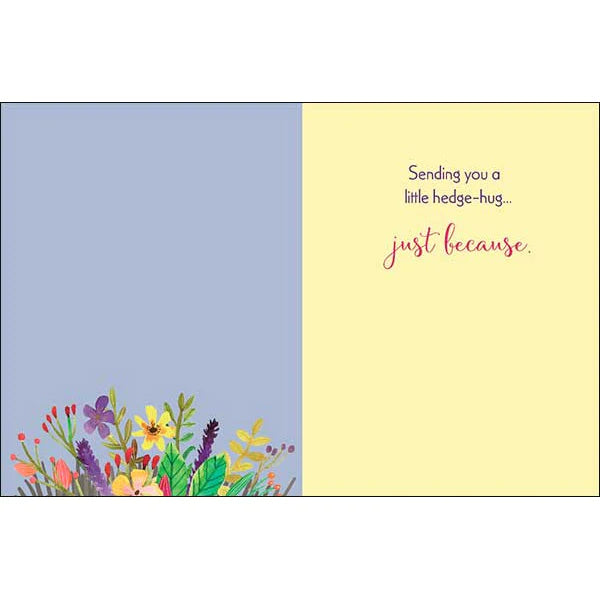 Friendship Card: Sending you a little Hedge-hug...