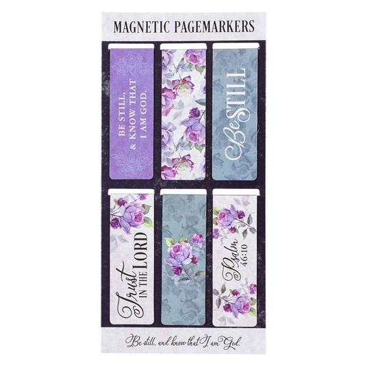Be Still Floral Magentic Bookmark Set