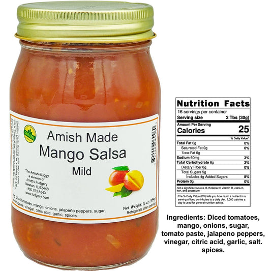 Amish Made Mango Mild Salsa 16 oz